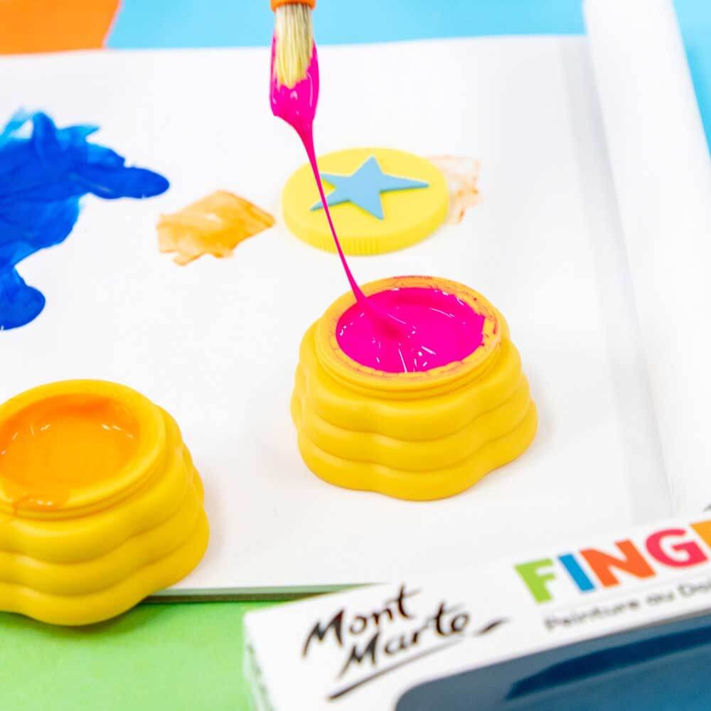 Mont Marte Finger Paints With Stamps 4Pc