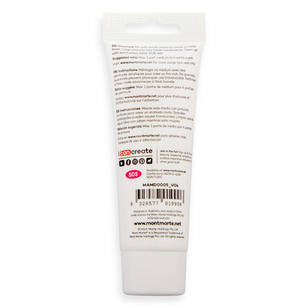 Mont Marte Gel Medium Matte Premium 75Ml 2 5 Us Fl Oz