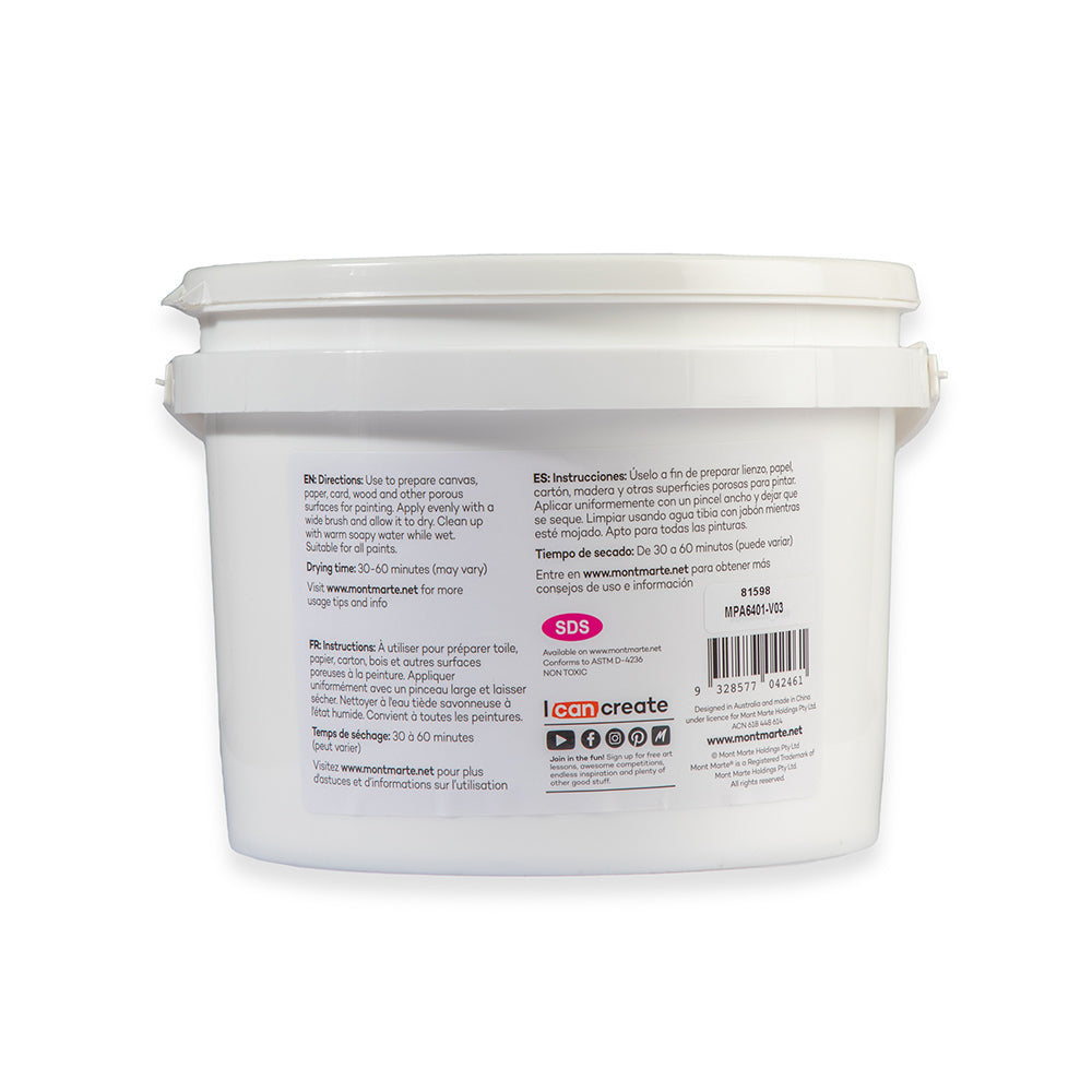Mont Marte Gesso Tub Premium 1 89 Litre 64 Us Fl Oz