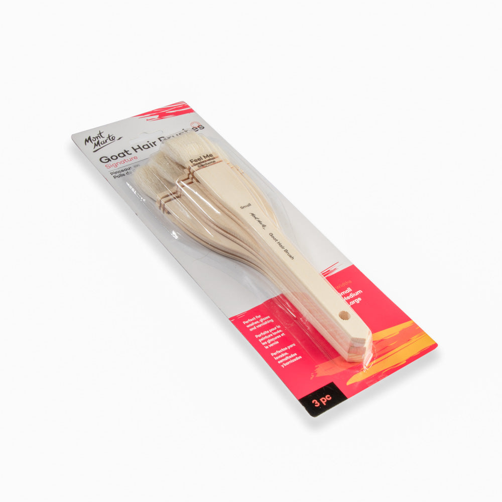 Mont Marte Goat Hair Brushes Signature 3Pc