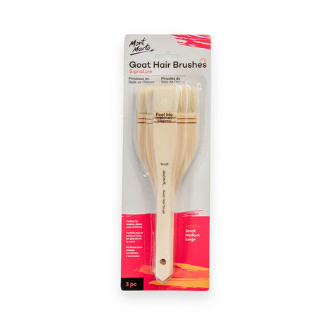 Mont Marte Goat Hair Brushes Signature 3Pc