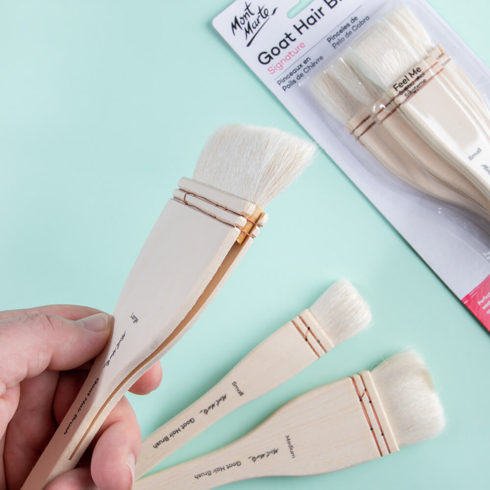 Mont Marte Goat Hair Brushes Signature 3Pc