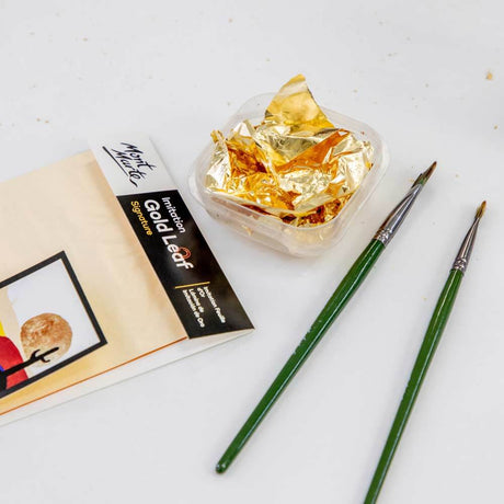 Mont Marte Imitation Gold Leaf Signature 14Cm X 14Cm 5 5In 25 Sheets