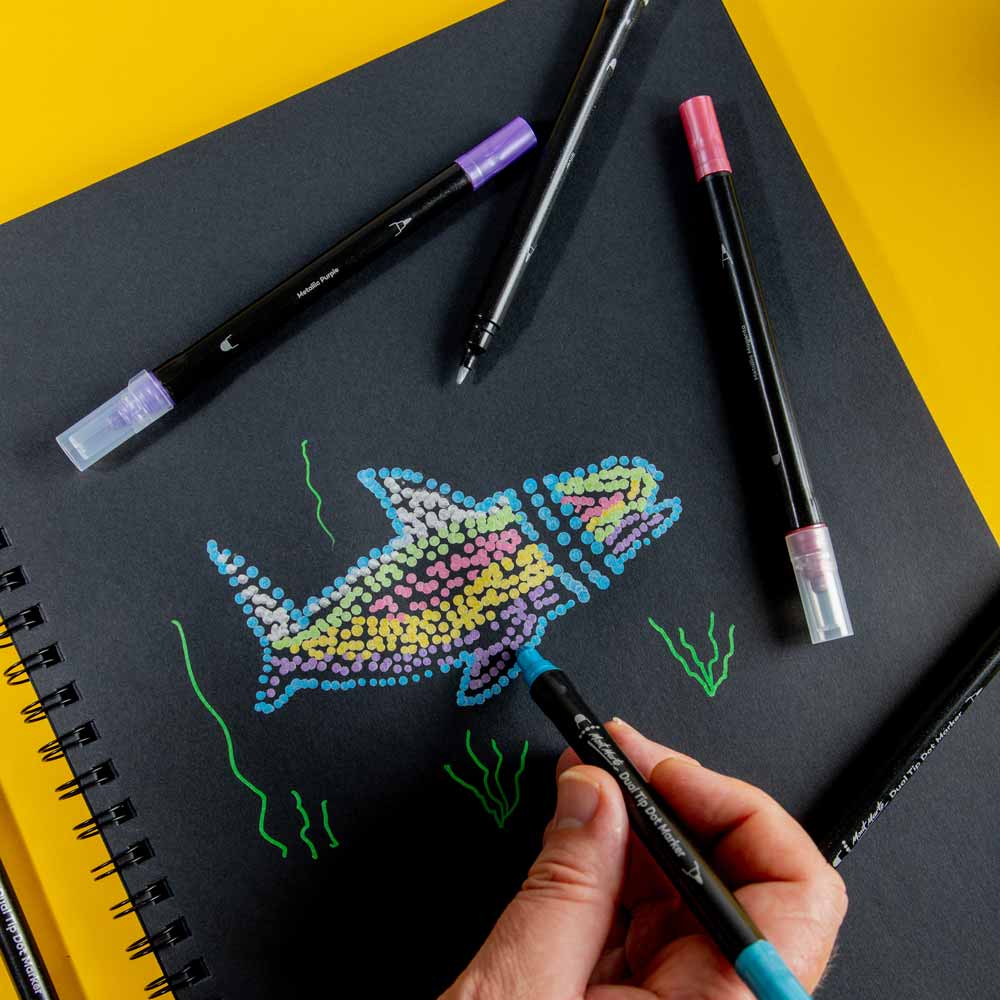 Mont Marte Metallic Dual Tip Dot Markers Signature 6Pc