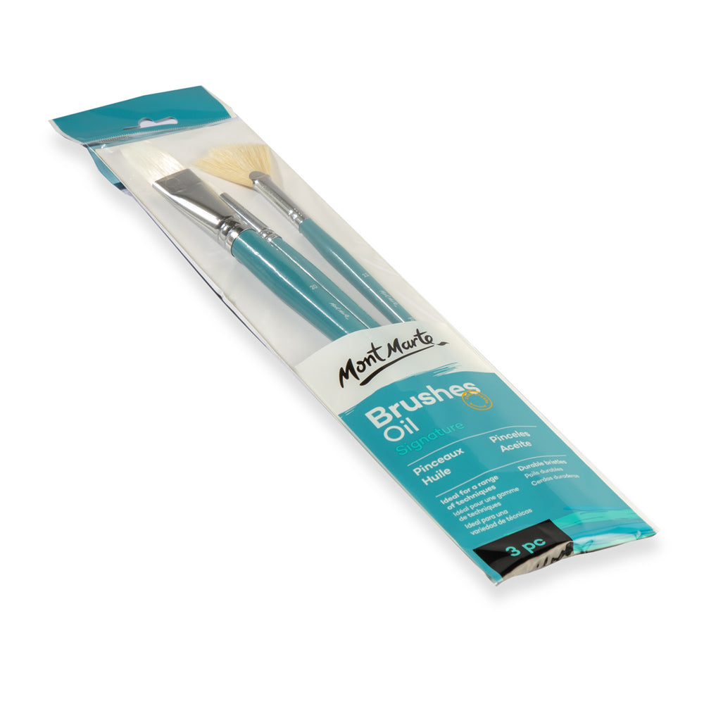 Mont Marte Oil Brushes Signature 3Pc