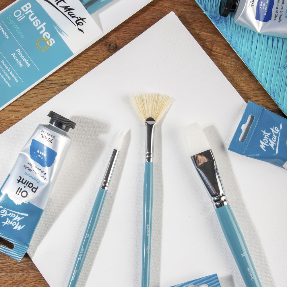 Mont Marte Oil Brushes Signature 3Pc