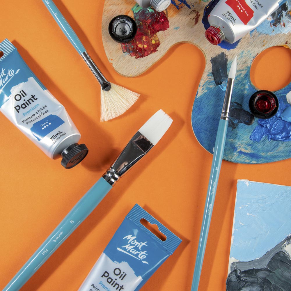 Mont Marte Oil Brushes Signature 3Pc