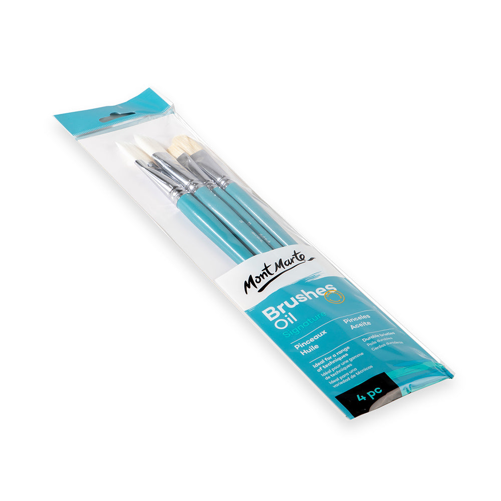 Mont Marte Oil Brushes Signature 4Pc