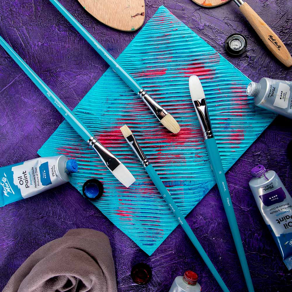 Mont Marte Oil Brushes Signature 4Pc