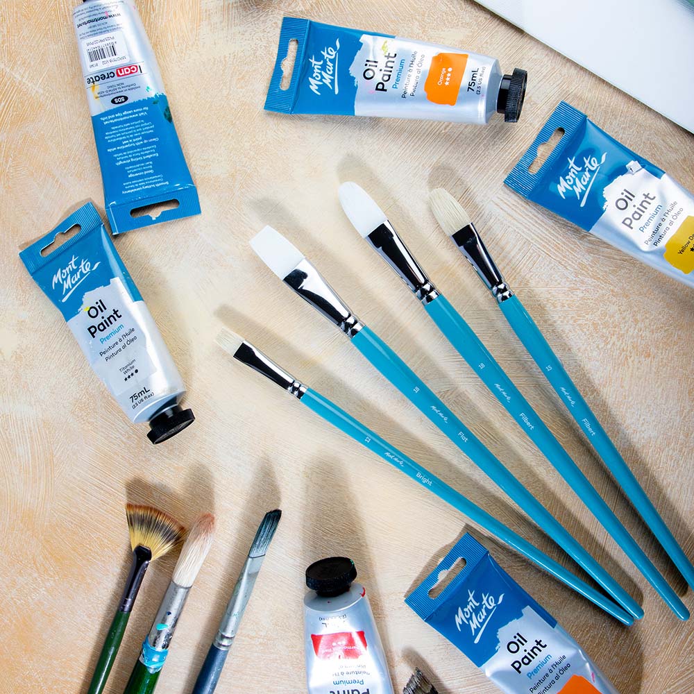 Mont Marte Oil Brushes Signature 4Pc