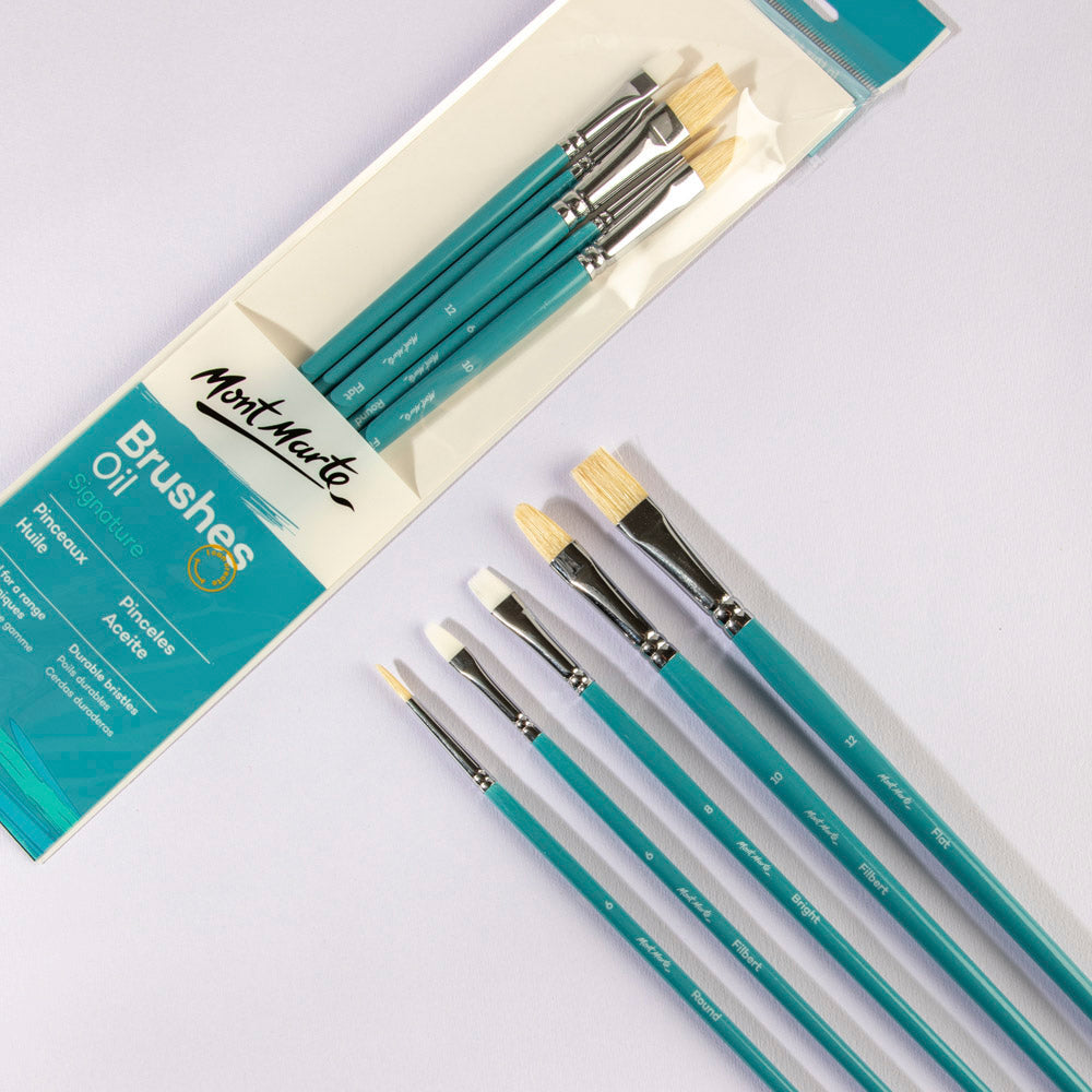 Mont Marte Oil Brushes Signature 5Pc