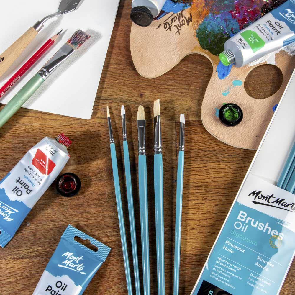 Mont Marte Oil Brushes Signature 5Pc