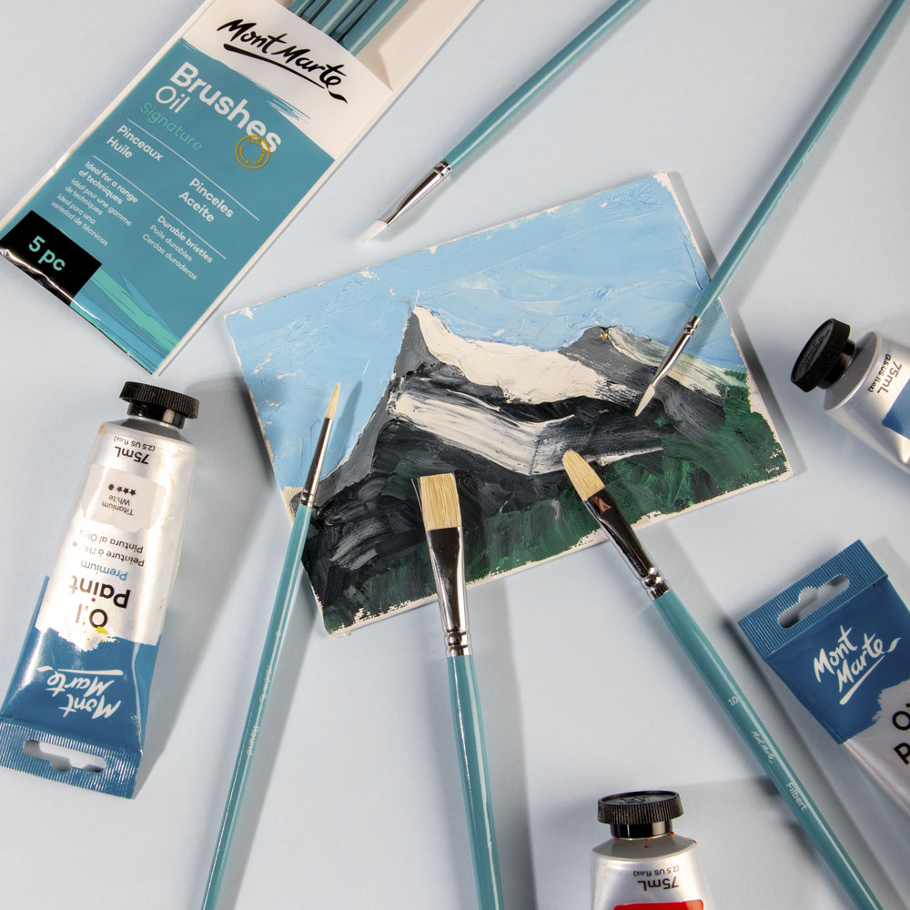 Mont Marte Oil Brushes Signature 5Pc