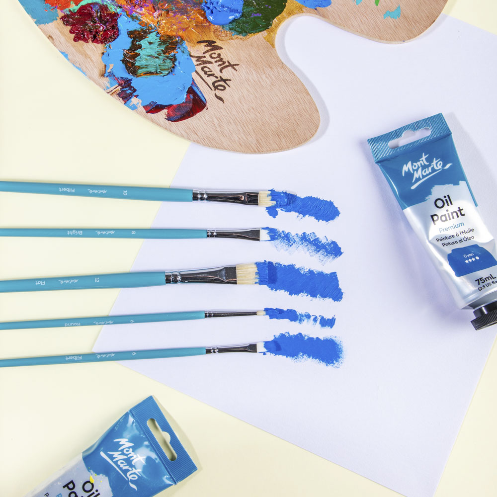 Mont Marte Oil Brushes Signature 5Pc