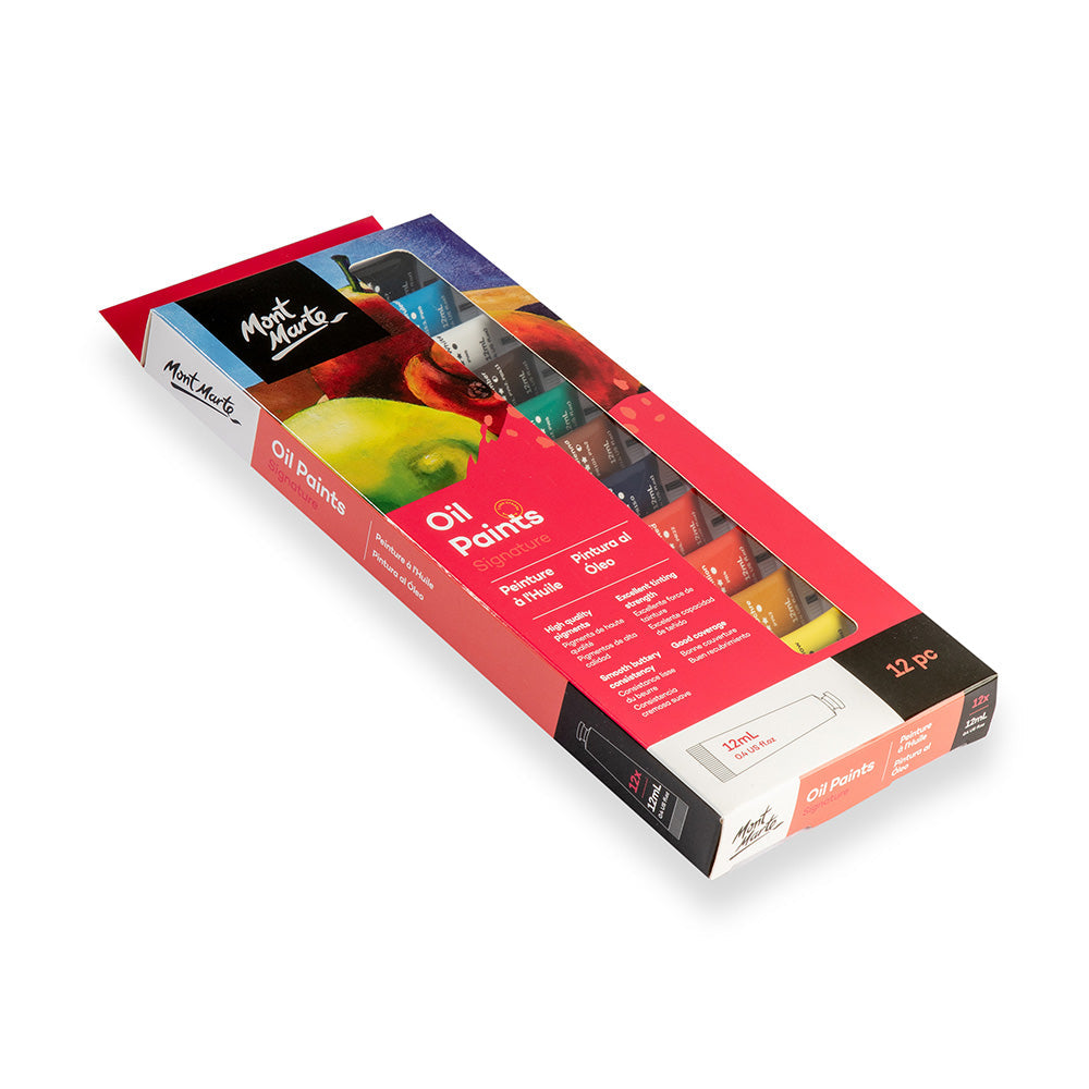 Mont Marte Oil Paints Signature 12Pc X 12Ml 0 4 Us Fl Oz