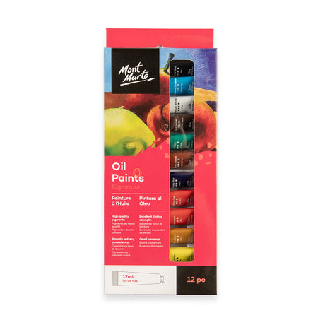 Mont Marte Oil Paints Signature 12Pc X 12Ml 0 4 Us Fl Oz