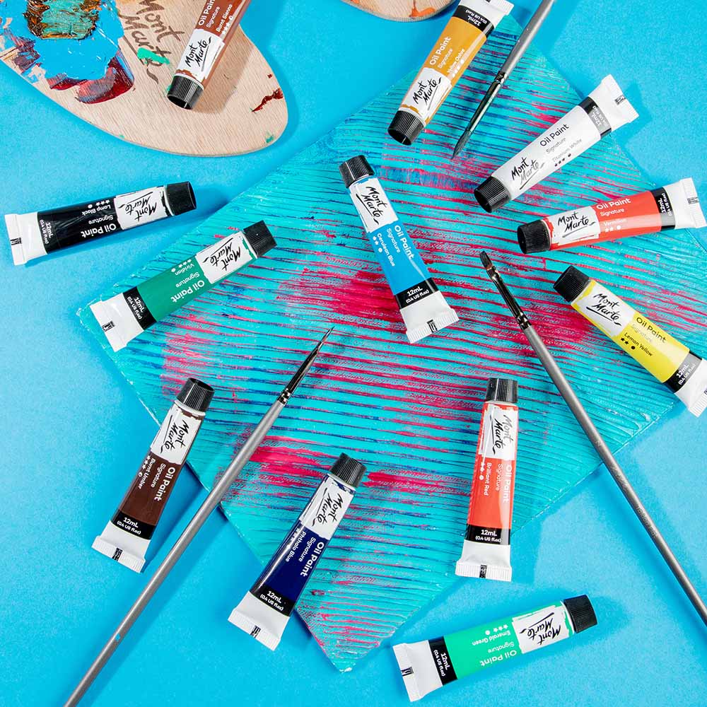 Mont Marte Oil Paints Signature 12Pc X 12Ml 0 4 Us Fl Oz