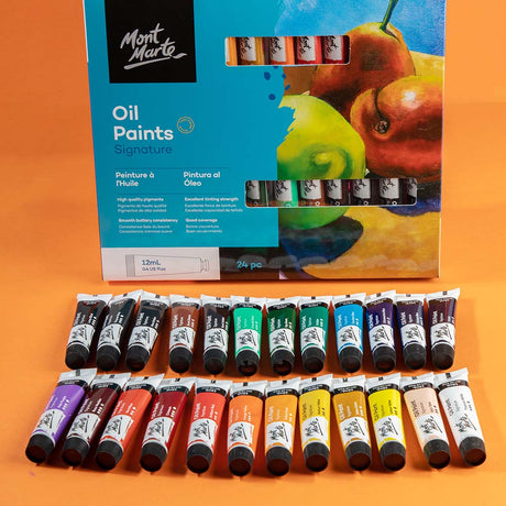 Mont Marte Oil Paints Signature 24Pc X 12Ml 0 4 Us Fl Oz
