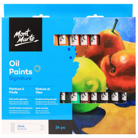 Mont Marte Oil Paints Signature 24Pc X 12Ml (0.4 Us Fl.Oz)