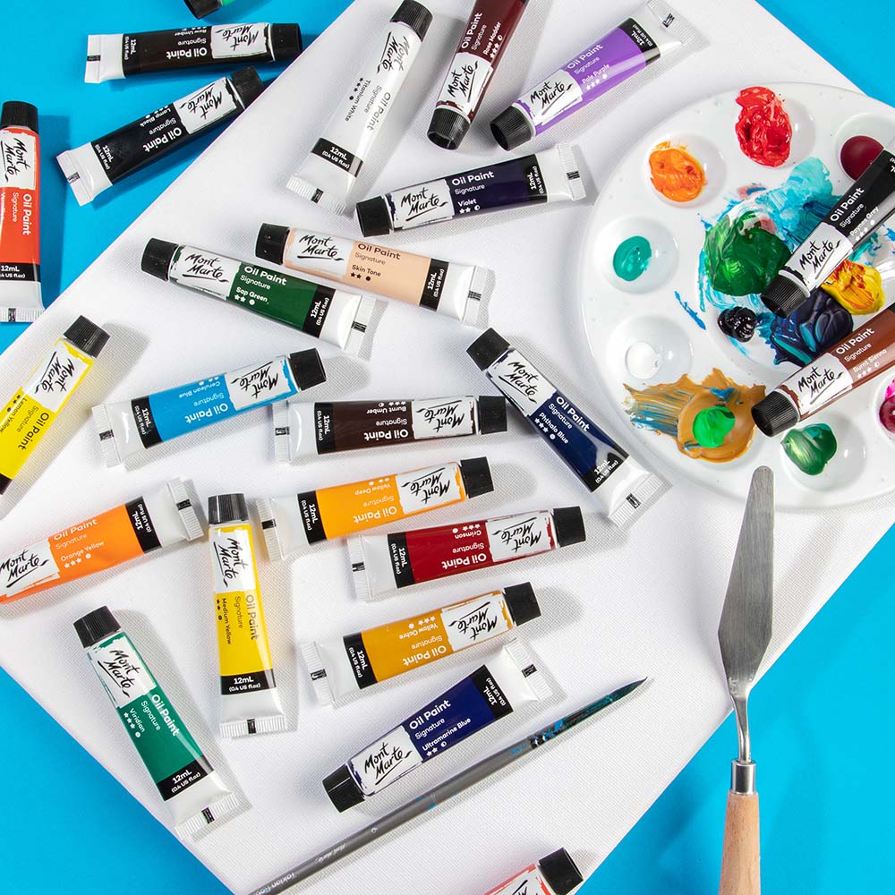 Mont Marte Oil Paints Signature 24Pc X 12Ml 0 4 Us Fl Oz
