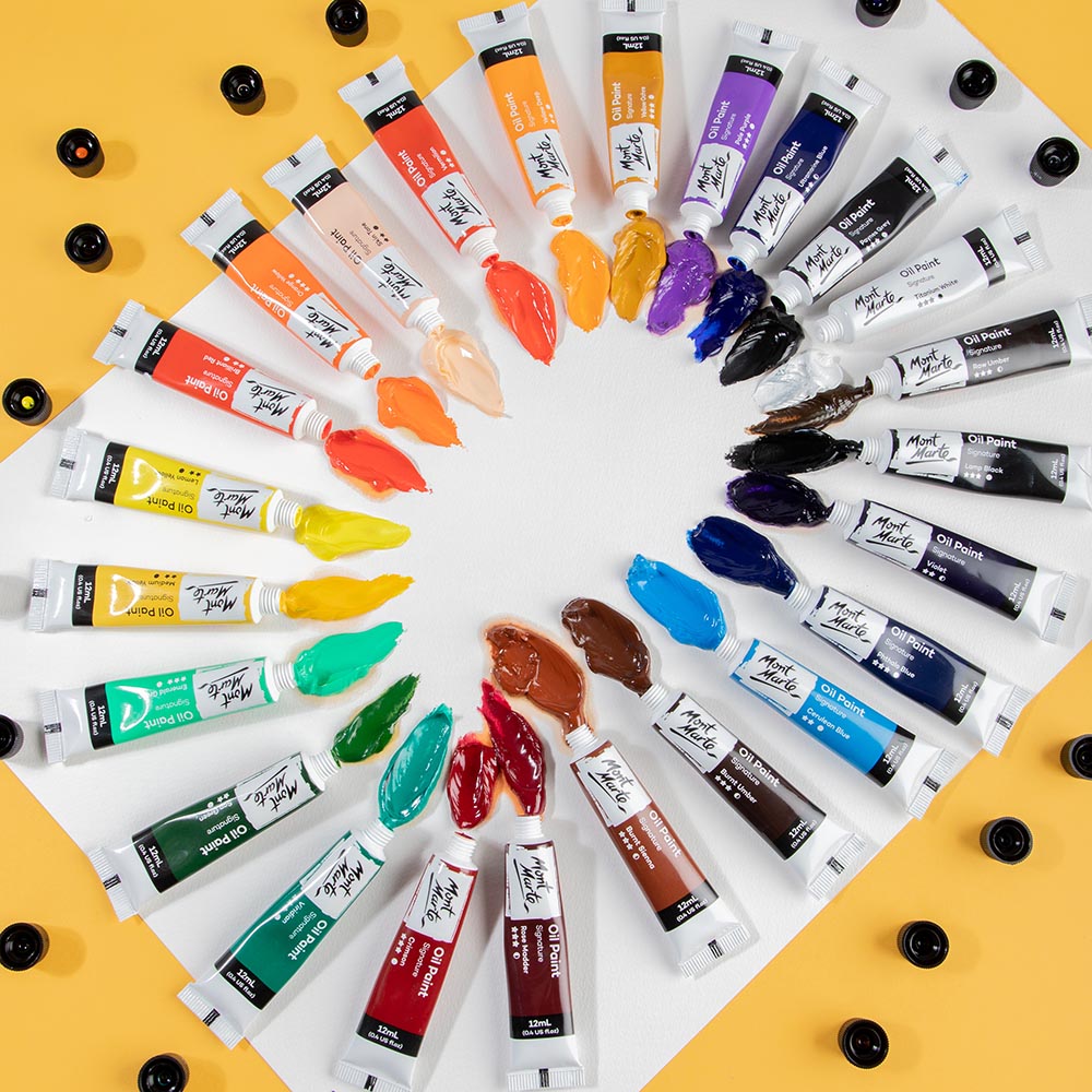 Mont Marte Oil Paints Signature 24Pc X 12Ml 0 4 Us Fl Oz