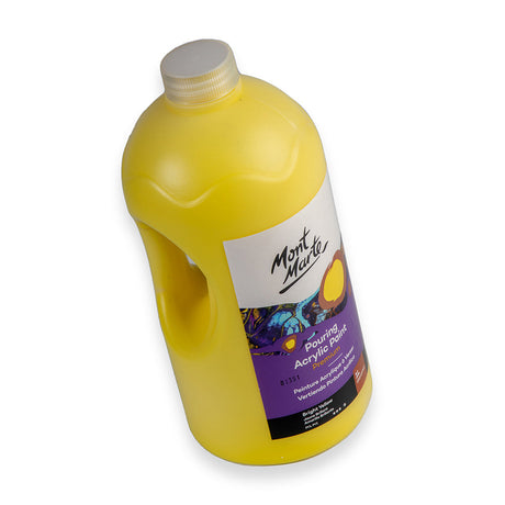 Mont Marte Pouring Acrylic Paint Premium 1L 33 8 Us Fl Oz Bottle Bright Yellow