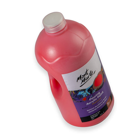 Mont Marte Pouring Acrylic Paint Premium 1L 33 8 Us Fl Oz Bottle Cadmium Red