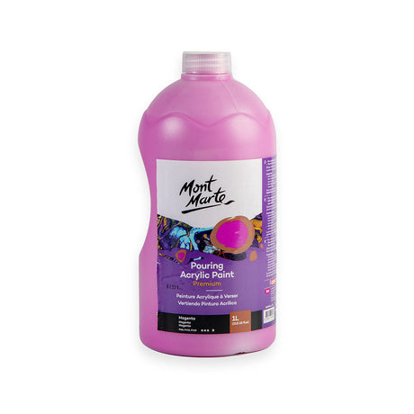 Mont Marte Pouring Acrylic Paint Premium 1L - Magenta