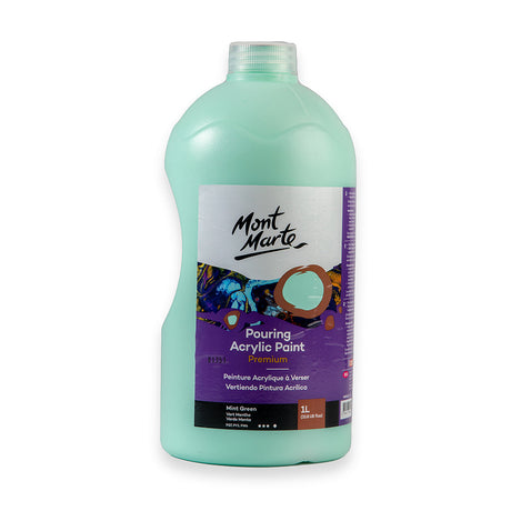 Mont Marte Pouring Acrylic Paint Premium 1L - Mint Green