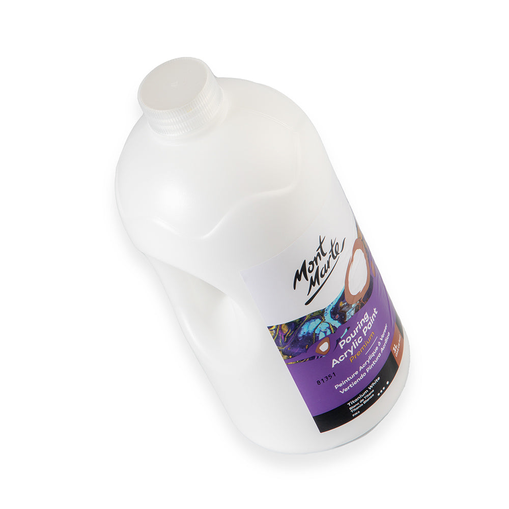 Mont Marte Pouring Acrylic Paint Premium 1L 33 8 Us Fl Oz Bottle Titanium White
