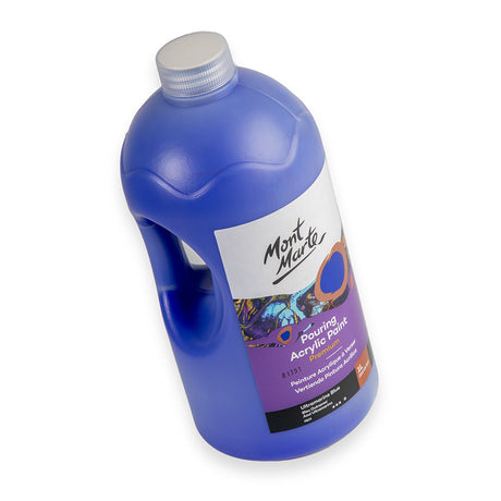 Mont Marte Pouring Acrylic Paint Premium 1L 33 8 Us Fl Oz Bottle Ultramarine Blue