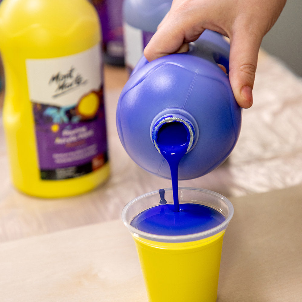 Mont Marte Pouring Acrylic Paint Premium 1L 33 8 Us Fl Oz Bottle Ultramarine Blue