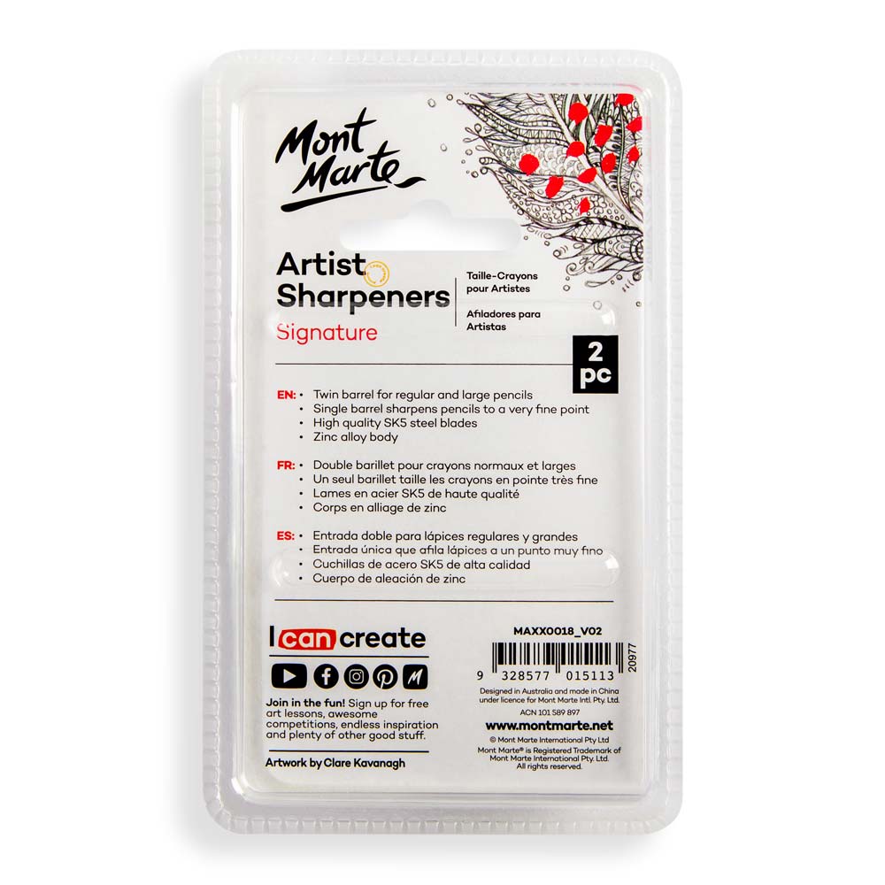 Mont Marte Artist Sharpeners Signature 2Pc