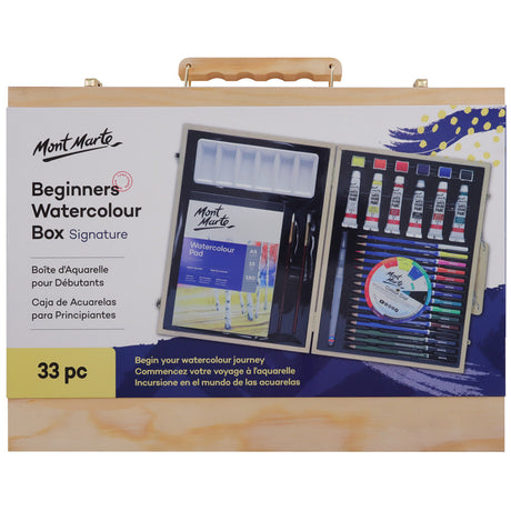 Mont Marte Beginners Watercolour Box Signature 33Pc