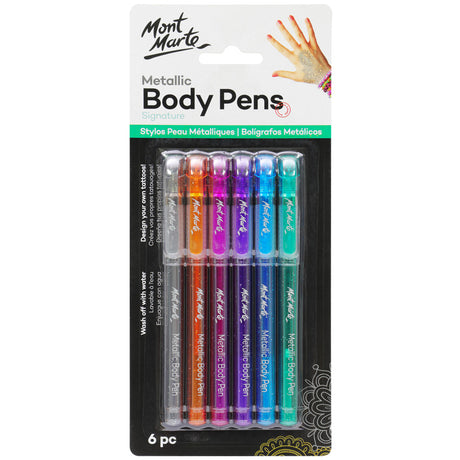 Mont Marte Metallic Body Pens Signature 6Pc