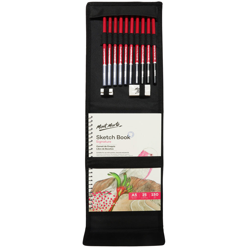 Mont Marte Sketching Wallet Set Signature 14Pc