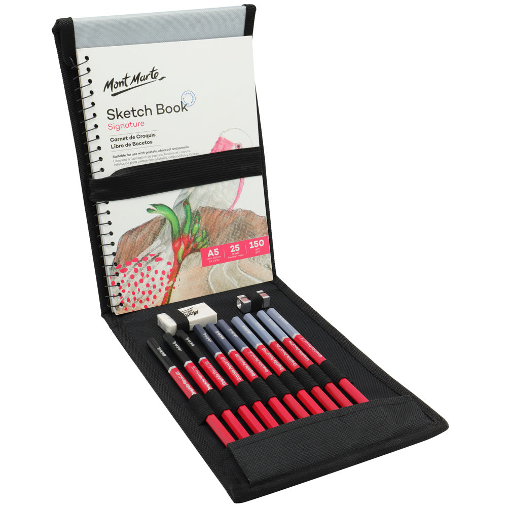 Mont Marte Sketching Wallet Set Signature 14Pc