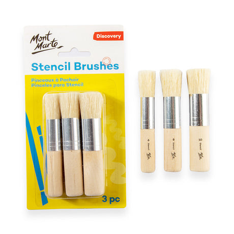 Mont Marte Stencil Brushes Discovery 3Pc