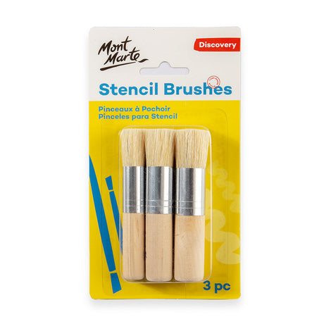 Mont Marte Stencil Brushes Discovery 3Pc