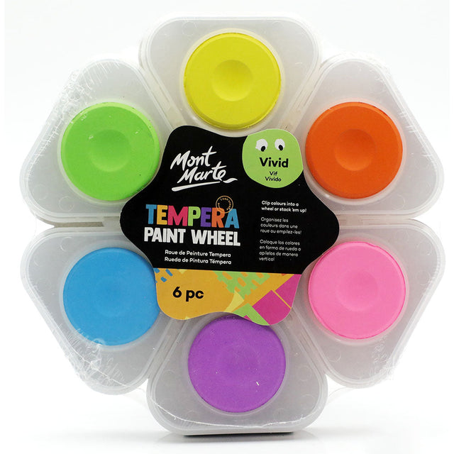 Mont Marte Tempera Paint Wheel Vivid 6Pc