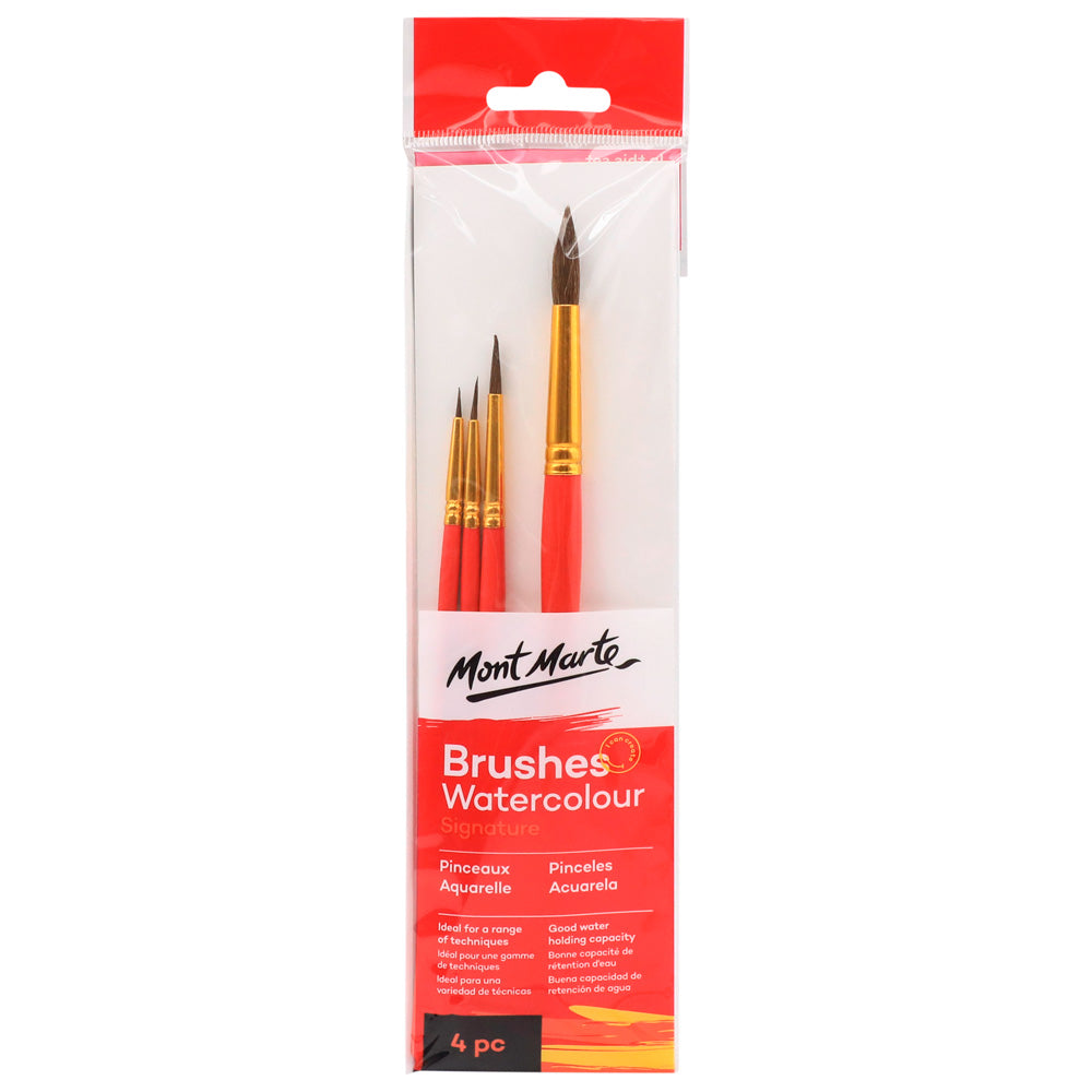 Mont Marte Watercolour Brushes Signature 4Pc