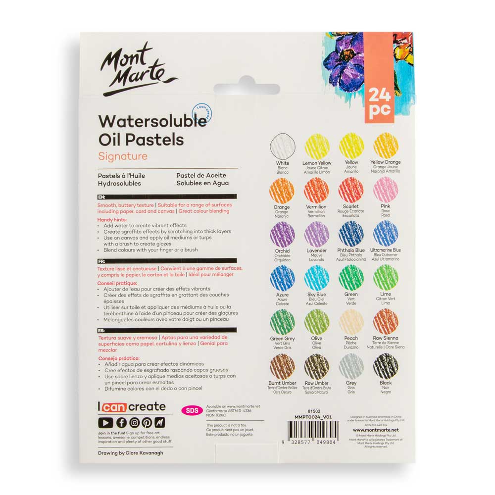 Mont Marte Watersoluble Oil Pastels Signature 24Pc
