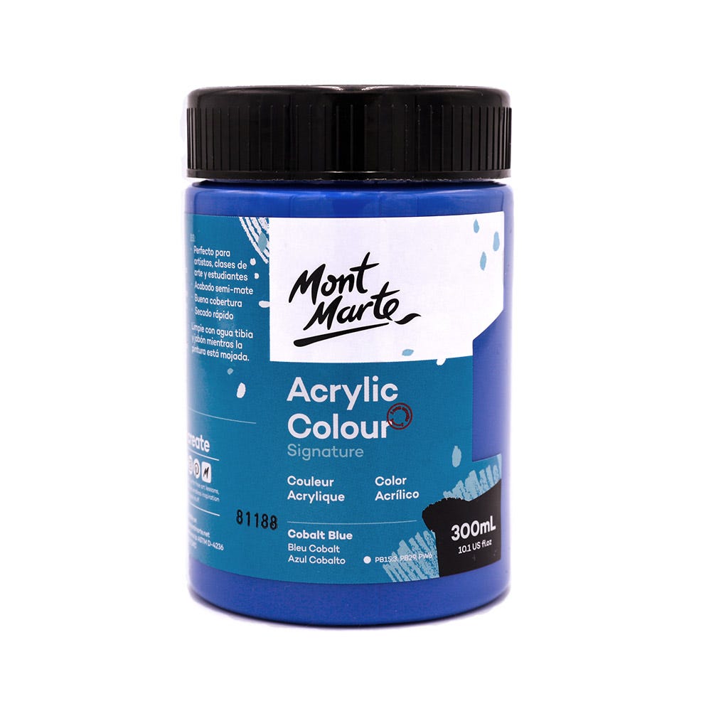 Mont Marte Acrylic Colour Paint Signature 300ml - Cobalt Blue
