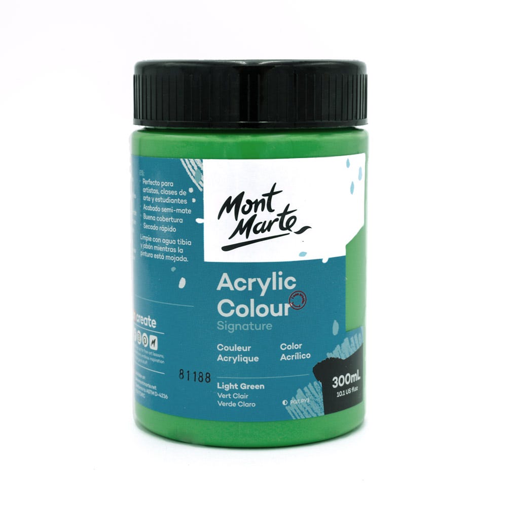 Mont Marte Acrylic Colour Paint Signature 300ml - Light Green