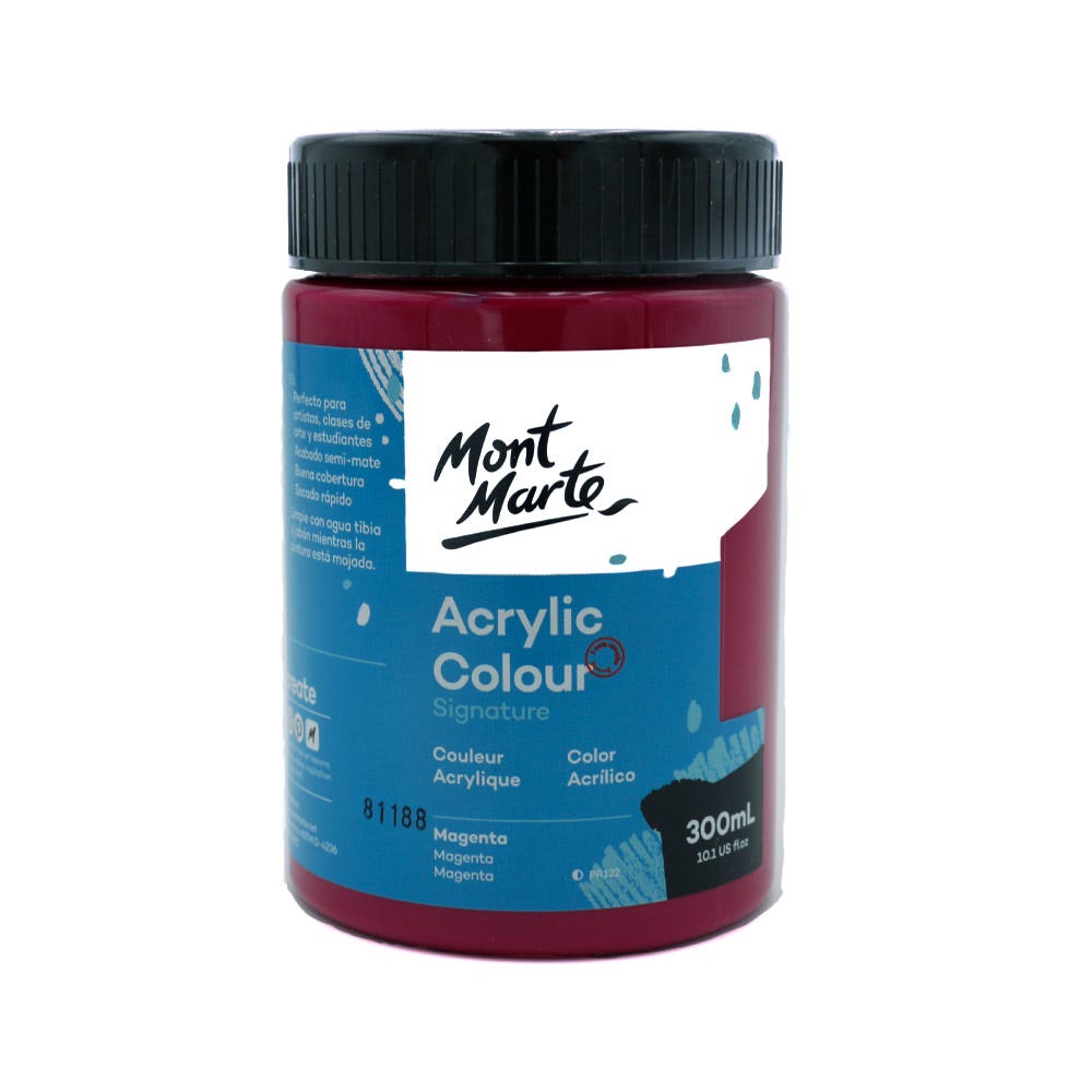 Mont Marte Acrylic Colour Paint Signature 300ml - Magenta