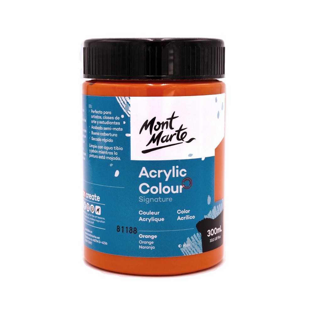 Mont Marte Acrylic Colour Paint Signature 300ml - Orange