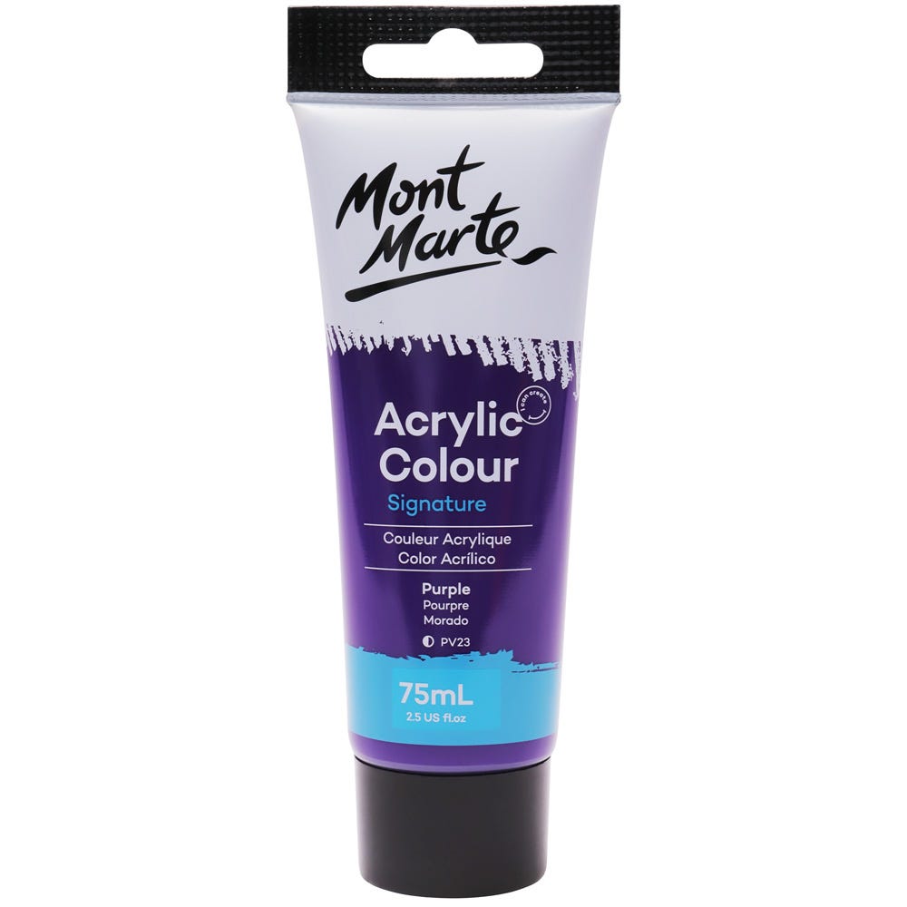 Mont Marte Acrylic Colour Paint Signature 75Ml (2.5 Us Fl.Oz) Tube - Purple