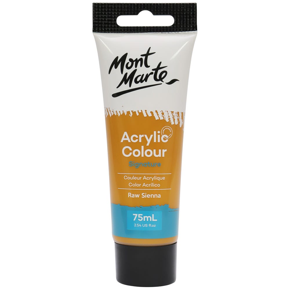 Mont Marte Acrylic Colour Paint Signature 75Ml (2.5 Us Fl.Oz) Tube - Raw Sienna