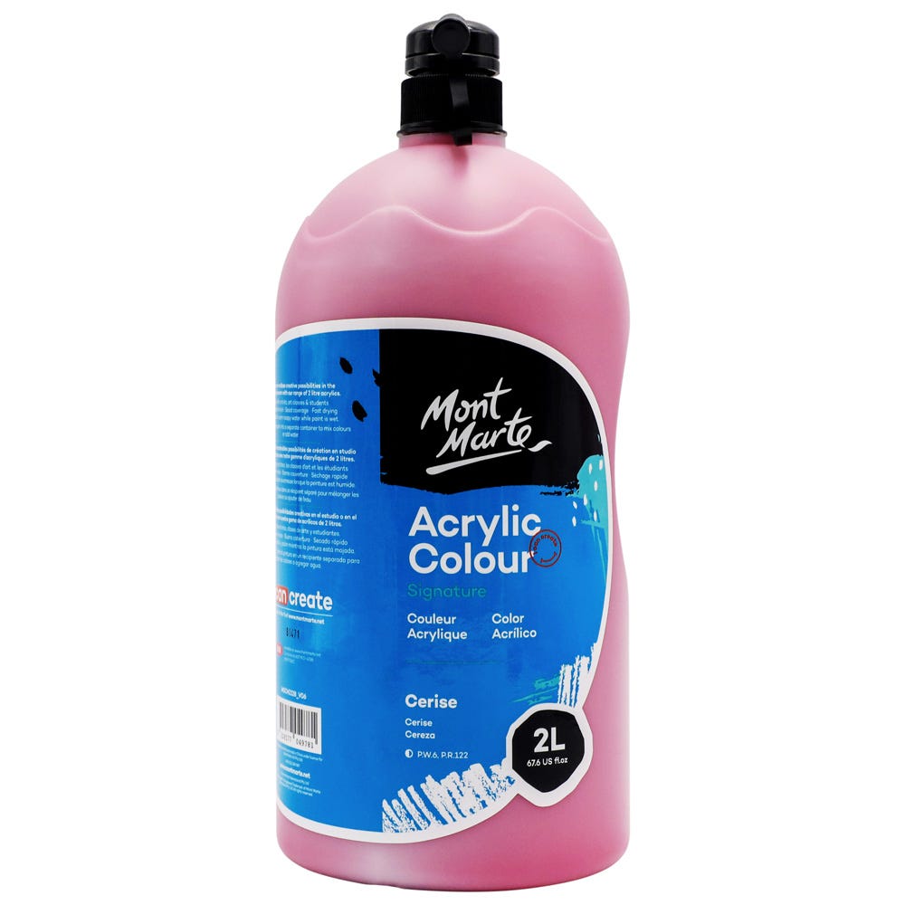 Mont Marte Acrylic Colour Paint Signature 2L – Cerise