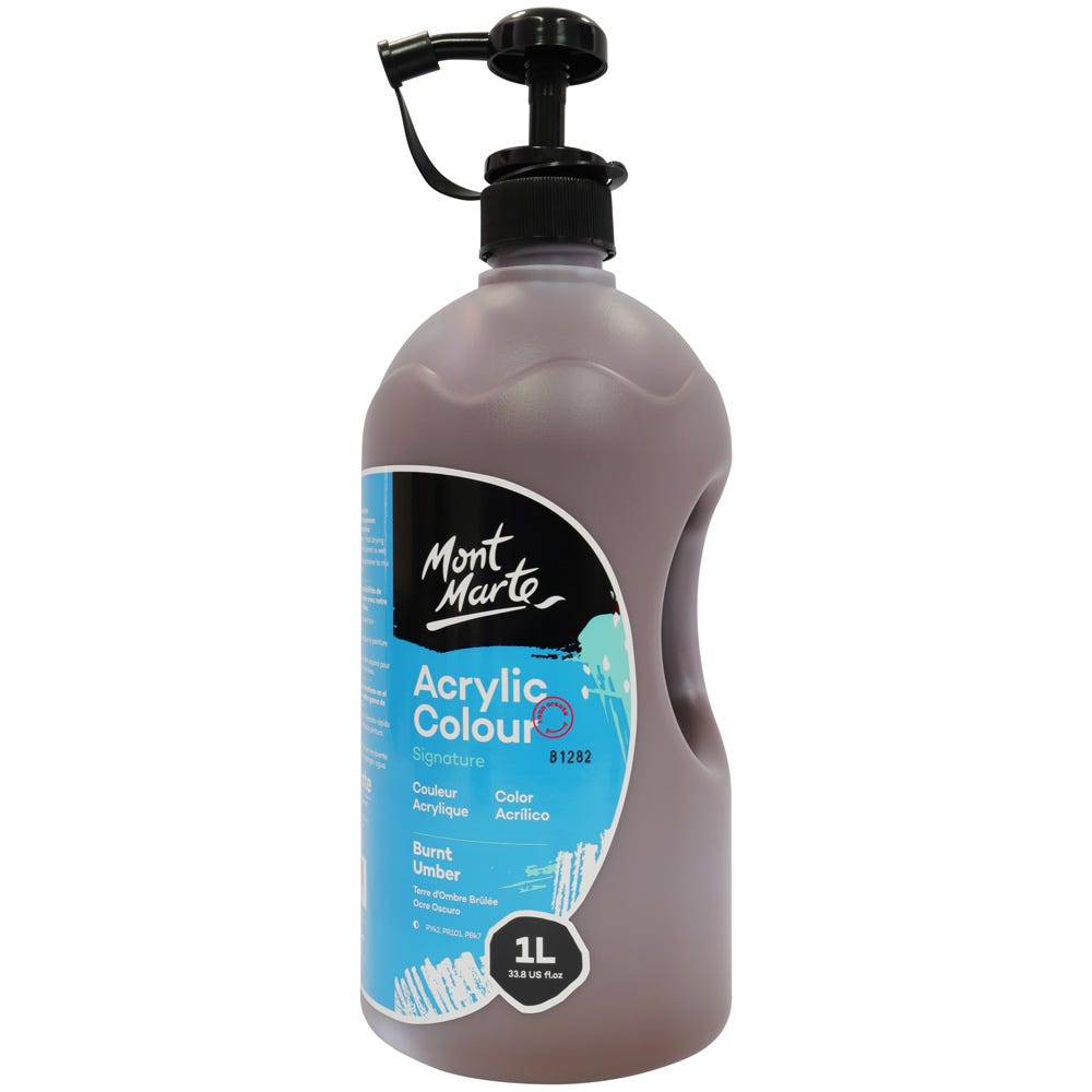 Mont Marte Acrylic Colour Signature 1L - Burnt Umber